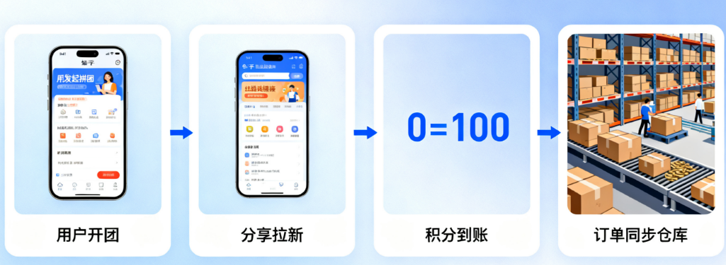 恒盛集运系统营销玩法：用自带拼团功能零成本裂变，单月拉新2000+